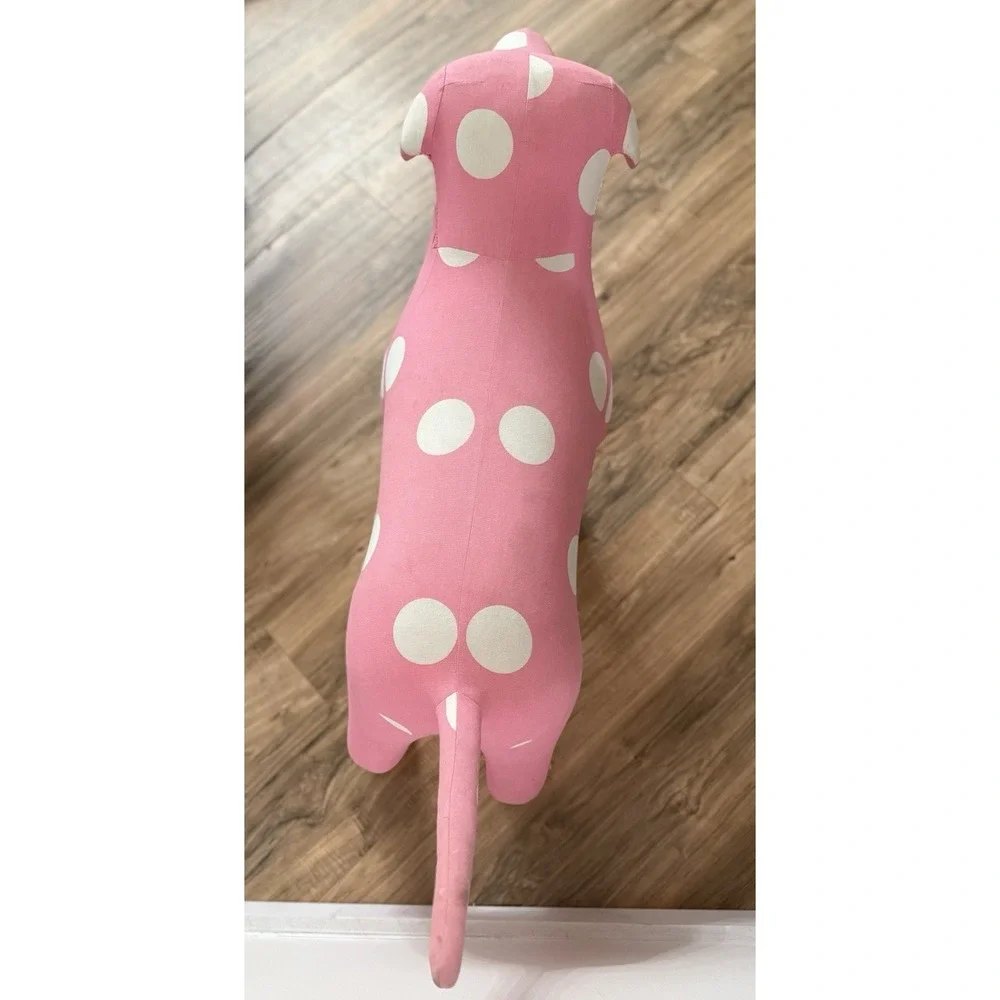 VTG RARE Victoria's Secret Pink XL Display Dog Pink/white Polka Dot 25.5
